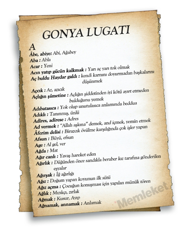 Gonya'nın lugatı 1