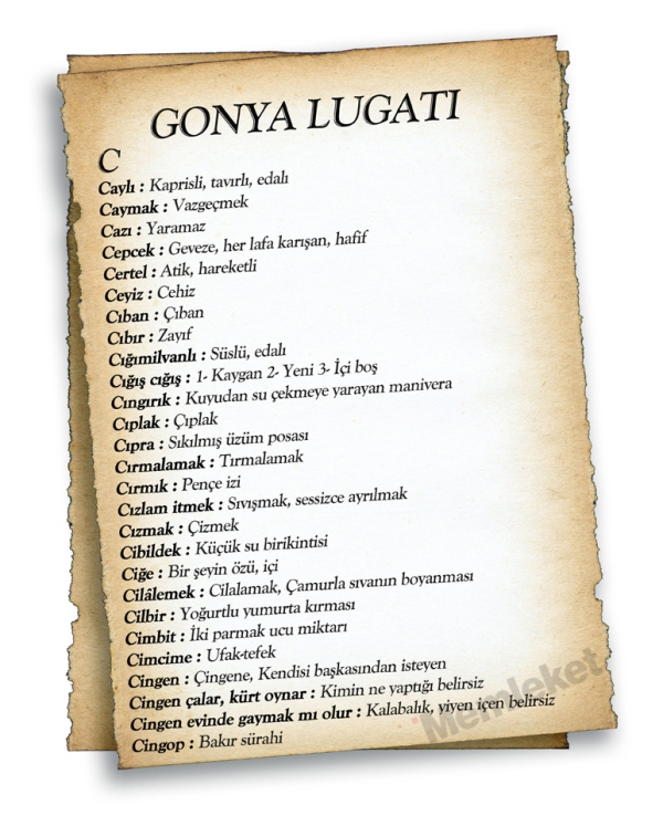 Gonya'nın lugatı 12