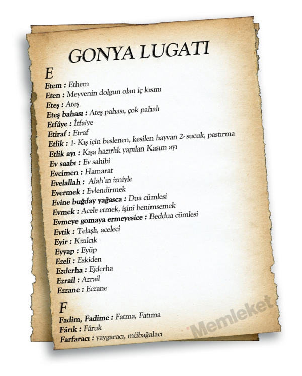 Gonya'nın lugatı 22