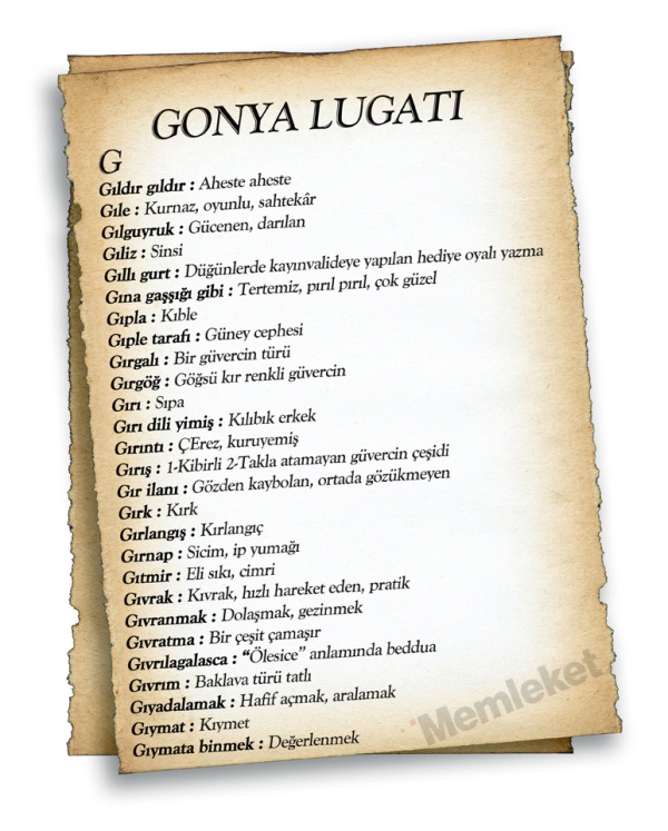 Gonya'nın lugatı 28