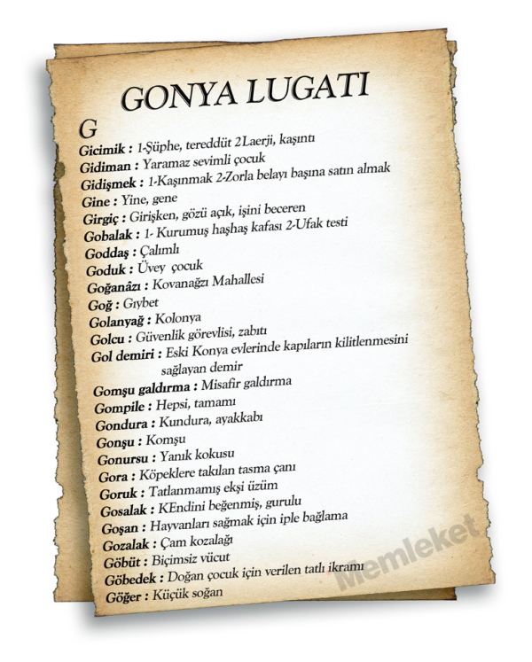 Gonya'nın lugatı 29
