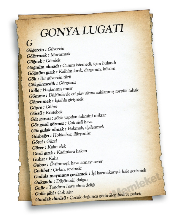 Gonya'nın lugatı 30