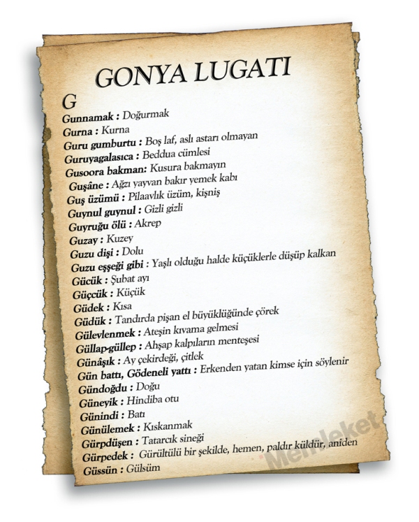 Gonya'nın lugatı 31