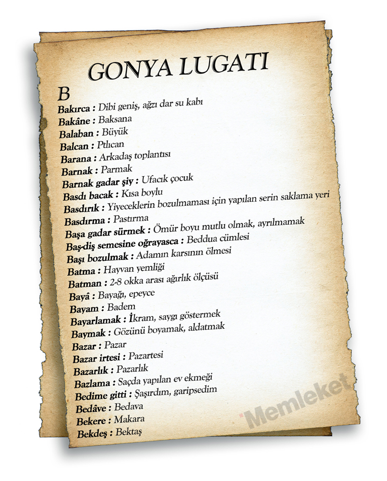 Gonya'nın lugatı 7