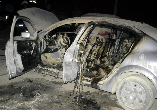 Uçan balon otomobilde yangın çıkardı 3