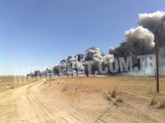 Konyada fabrika yangını