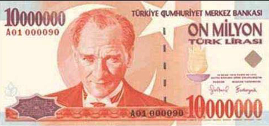 Dünden bugüne Türk Lirası 45