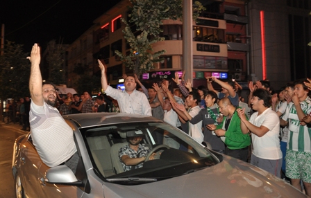 Torku Konyaspor taraftarlarının coşkusu