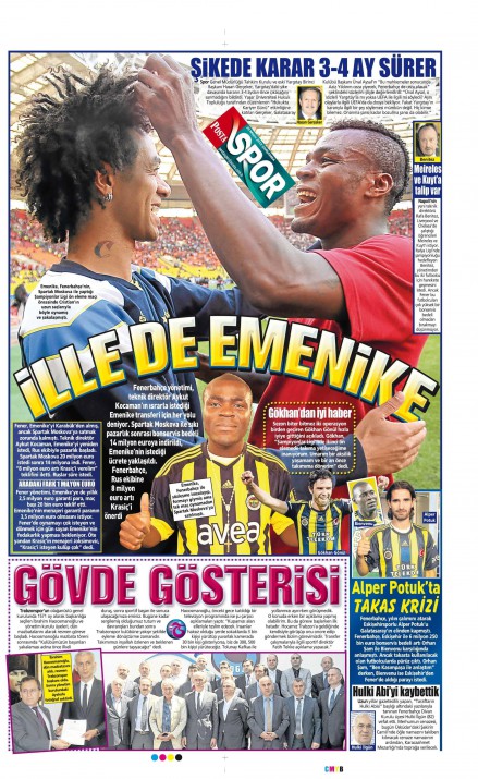 Gazetelerin spor manşetleri (29 Mayıs 2013) 10