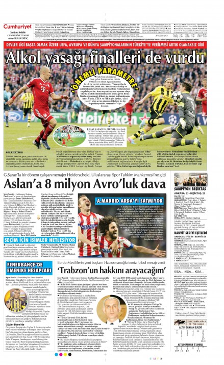 Gazetelerin spor manşetleri (29 Mayıs 2013) 4