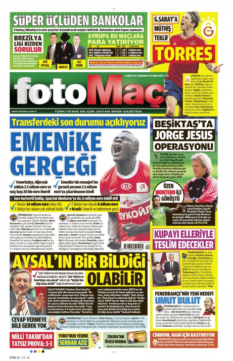 Gazetelerin spor manşetleri (29 Mayıs 2013) 6