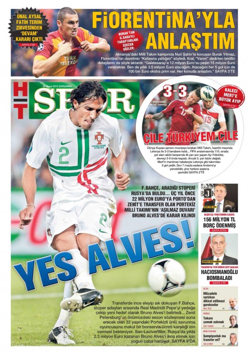 Gazetelerin spor manşetleri (29 Mayıs 2013) 7