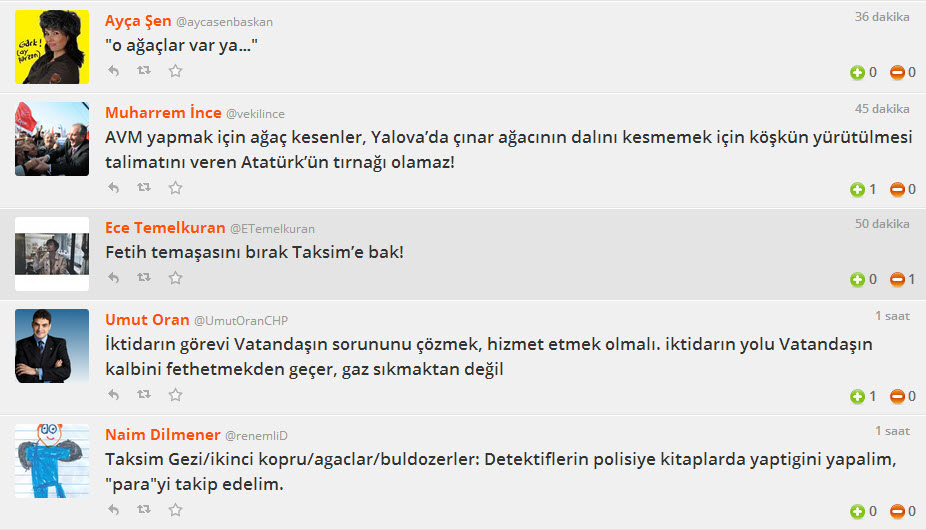 Gezi Parkı Tweetleri 33