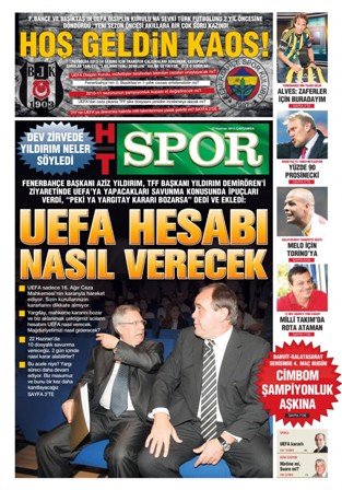 Spor gazetelerinin manşetleri 3