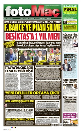 Spor gazetelerinin manşetleri 4