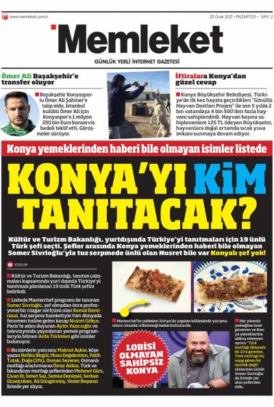 25 Ocak 2021-Konya Memleket Gazetesi