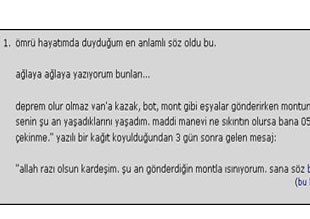 Türkiye'yi ağlatan mesaj