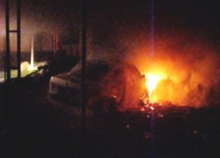Lpg'li otomobildeki yangın panik yarattı