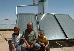 Köylüler güneş enerjisiyle ısınacak