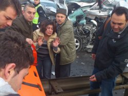 TEM'de 134 araçlık zincirleme kaza