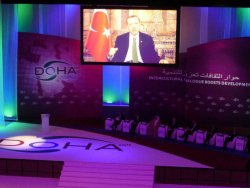 Erdoğan Katar'daki foruma görüntülü mesaj gönderdi