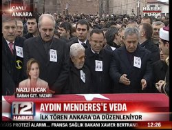 Aydın Menderes'e hüzünlü veda