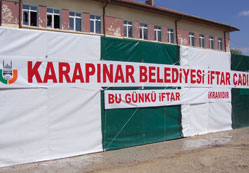 Karapınar’da iftar çadırı kuru