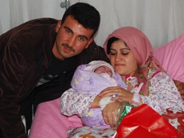 Konya'da yeni yılın ilk bebeği