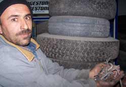 Lastikçinin ilginç koleksiyonu