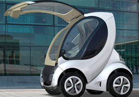 Katlanabilir elektrikli otomobil yollarda