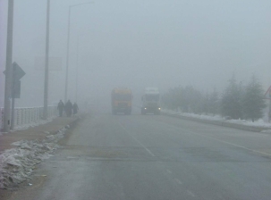 Kulu'da yoğun sis etkili oldu