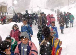 Konya'nın ilçesinde eğitime kar engeli