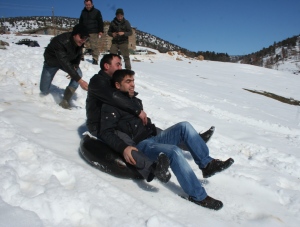 İç lastikle kayak keyfi