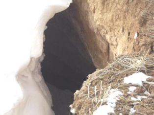 Aksaray'da 40 metre çapında obruk oluştu