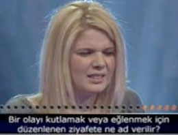 Daha ilk soruda elendi