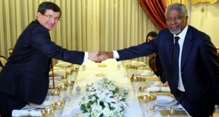 Annan,  Davutoğlu ile görüştü