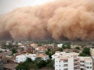 Kulu’da kum fırtınası