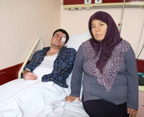 Maça gitti gözünü kaybetti