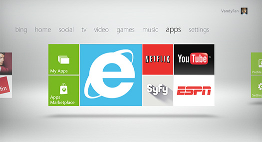 Kinect destekli Internet Explorer Xbox 360 için hazırlanıyor