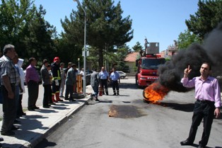 Beyşehir’de yangın tatbikatı