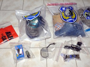 Hırsızı başındaki kask yakalattı