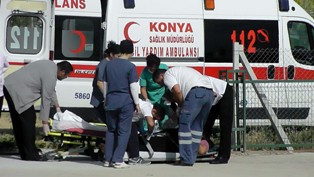 Hava ambulansıyla sevk edildi