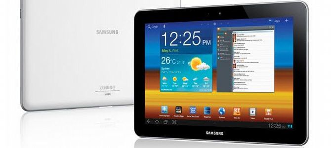Galaxy Tab 7.7'ye şok yasak