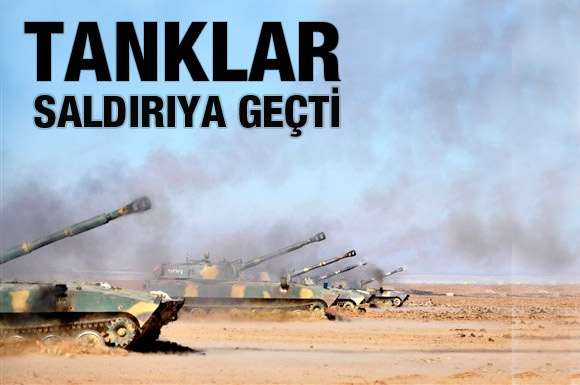 Tanklar Halep'e girdi