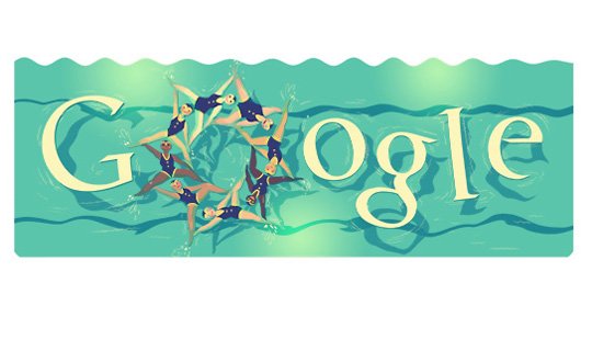 Google'dan Senkronize Yüzme Doodle