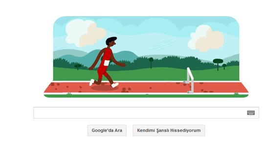 Google'dan 100 metre engelli yarışı doodle’ı