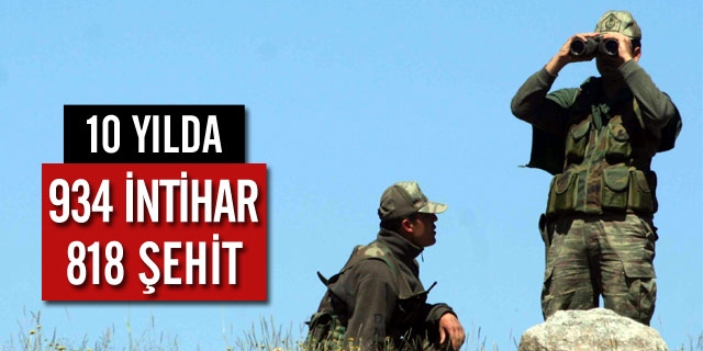 10 yılda 818 şehit verdik