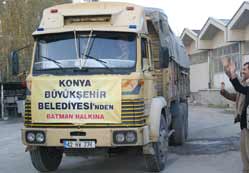 Büyükşehirden felaketzedelere yardım