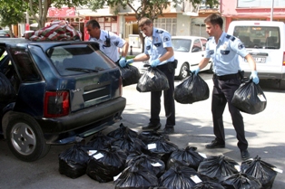 Konya'da 87 kilo esrar ele geçirildi