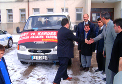 Yardımlar kaymakamlığa teslim edildi